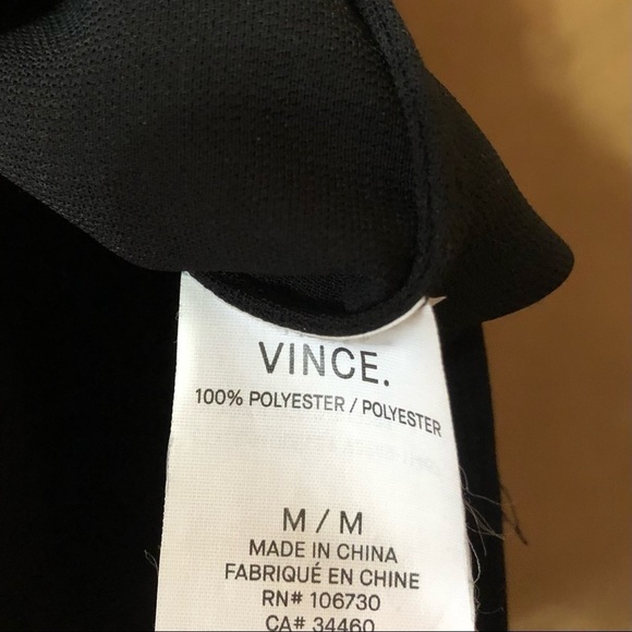 Vince | Bonded Sleeveless High Neck Longline Tunic Tank Top Black Size M - Picture 8 of 9